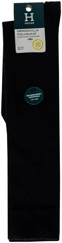 House miesten polvisukat merinovillaa 193H322615 - Black - 2
