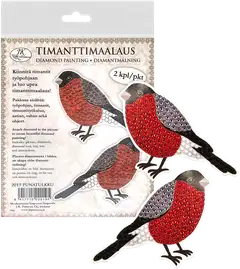 J.K. Primeco timanttimaalaus Punatulkku 2kpl - 1