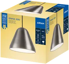 Airam Enna 220 riippuvalaisin E27 teräs - 2