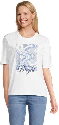 House naisten t-paita print 213H261405 - Bright white - 1