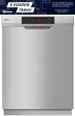 Gram astianpesukone OM 6350-90 RT X 60cm teräs - 1