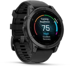 Garmin urheilukello Fenix E AMOLED 47 mm tummanharmaa teräs/musta - 6