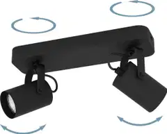 EGLO Spottivalaisin 2-os  Sorego led 2x3W 28x10c12cm musta - 5