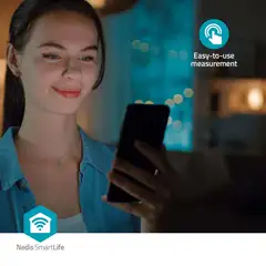 Nedis SmartLife Verenpainemittari  Käsi  Bluetooth  LCD-näyttö  22 - 42 cm  Epäsäännöllisen sydämenlyönnin havaitseminen / Mansetin käytön tunnistus / Pysy paikallasi -ilmaisu  Valkoinen - 8
