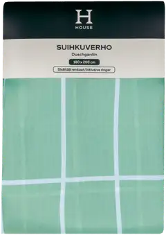 House suihkuverho Elonkorjuu 180x200 cm vihreä, PatternLab - 3