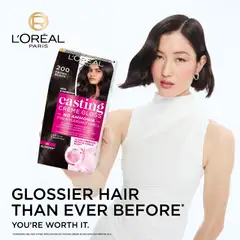 L'Oréal Paris Casting Crème Gloss 100 Black Licorne semi-permanent hiusväri normaaleille hiuksille 1 pce - 2