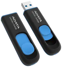 ADATA UV128 USB-muistitikku, 64 GB, musta/sininen (USB-A 3.2 Gen 1) - 1