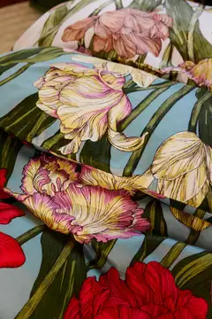 Vallila satiini pussilakanasetti Kukoistus 150x210 cm multi - 4