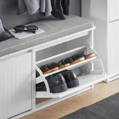 SoBuy kenkäpenkki valkoinen FSR98-XL-W - 5