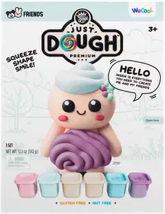 Just Dough kiharakarakteri muovailuvahasetti 6x57 g - 2
