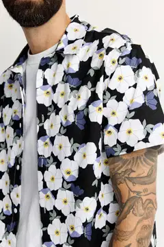 Finlayson miesten kesäpaita Ruusa - BLACK - 5