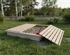 Hiekkalaatikko kannella 22x150x150cm - 4