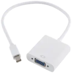 Wave Adapterikaapeli, Apple Mini DisplayPort uros - VGA naaras, 25cm, Valkoinen - 1
