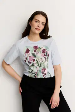 Finlayson naisten T-paita Kumpula - blue print - 3