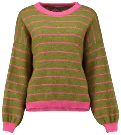 Hailys naisten neule Ke44rry - avocado/pink stripe - 1