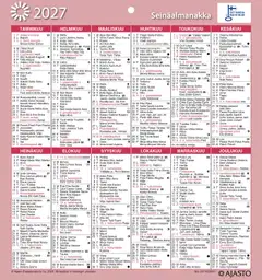 Ajasto seinäkalenteri Seinäalmanakka/Väggalmanackan - 5