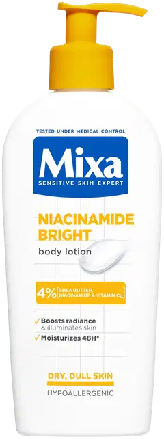 Mixa Niacinamide Brigh Vartalovoide Vartalovoide kuivalle ja samealle iholle 250ml - 1