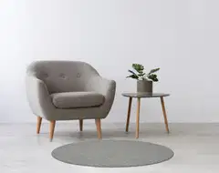 House matto Lyra 100 cm pyöreä harmaa - 5