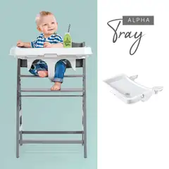 Hauck tarjotin syöttötuoliin Alpha Tray valkoinen - 7