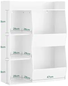 SoBuy lastenhylly valkoinen KMB55-K-W - 3