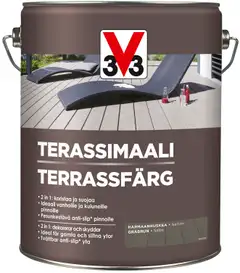 V33 terassimaali puulle 5 l harmaanruskea - 1