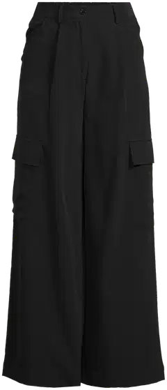 WKLY. naisten leveälahkeiset cargohousut 131188 - BLACK - 2