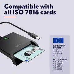 Trust Primo DNI älykortinlukija USB-C/USB-A - 6