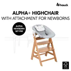 Hauck syöttötuolisetti Alpha Newborn harmaa - 12