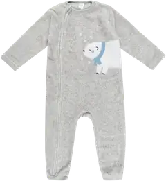TEX BABY vauvojen potkupuku fleece Jääkarhu - GREY CHINE LIGHT - 1