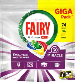 Fairy Platinum Plus All in One 30 Minute Miracle 74kpl konetiskitabletti - 1
