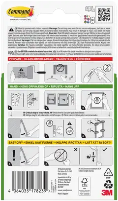 Command™-taulunkiinnityspalat 17206BLK-4-UKN, musta, iso, 4 paria (8 palaa) - 4