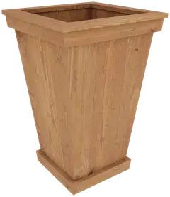 Miljöörakennus kartioruukku 40x40x60cm ruskea - 1