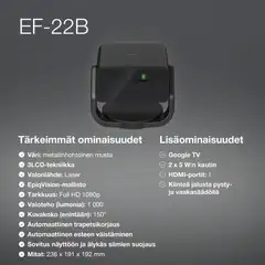 Epson laserprojektori EF-22B musta - 3