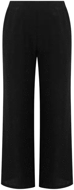 WKLY. naisten juhlavat kimalletrikoohousut wide leg 222W382670 - Black - 1