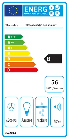 Electrolux liesituuletin EFF60560OW 60cm valkoinen - 7