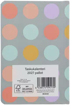 Taskukalenteri 2027 pallot - 2