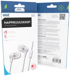 Wave Earbuds nappikuulokkeet, Valkoinen - 2