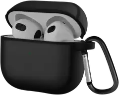 Wave Läpikuultava Suojakotelo, Apple AirPods (4. sukupolvi), Musta - 1