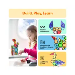 PicassoTiles magneettinen rakennussarja Nano Tiles 40 osaa - 8
