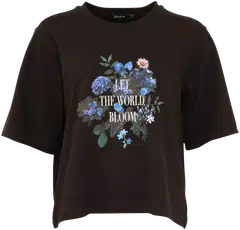 Garden by Uhana Boxy T-paita, Hortensia - Black aop - 1