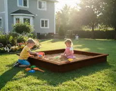 Jämerä hiekkalaatikko, puu, 185cmx185cm - 4