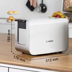 Bosch leivänpaahdin Compact Toaster Styline TAT8611N valkoinen - 4