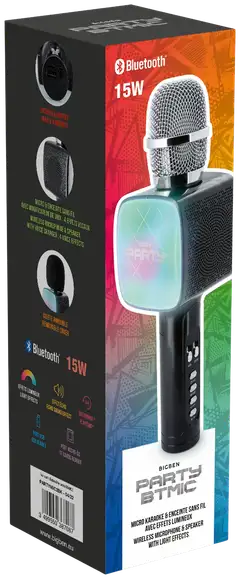 BigBen karaokemikrofoni Bluetooth yhteydellä musta - 7