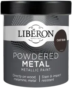 Liberon Powdered Metalliefektimaali 500ml Cast Iron matt - 1