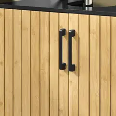 SoBuy allaskaappi bamboo ja musta BZR202-SCH - 5