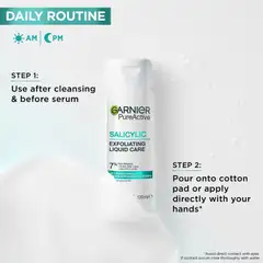 Garnier PureActive Salicylic Exfoliating Liquid Care Kasvovesi epäpuhtaalle iholle 120 ml - 6