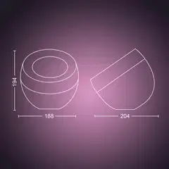Philips Hue Iris -pöytävalaisin 8W 2000-6500K 570LM musta - 3