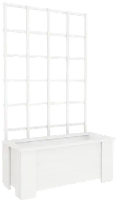 Miljöörakennus köynnösritilälaatikko valkoinen 132x30x80 cm - 1