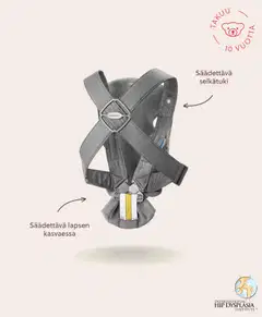 BabyBjörn vauvan kantoreppu mini - 3d jersey, vaaleanharmaa - 3