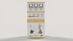 Waltter Magic Mirror LED meikkipeili langattomalla latauksella ja kaiuttimella kulta - 6